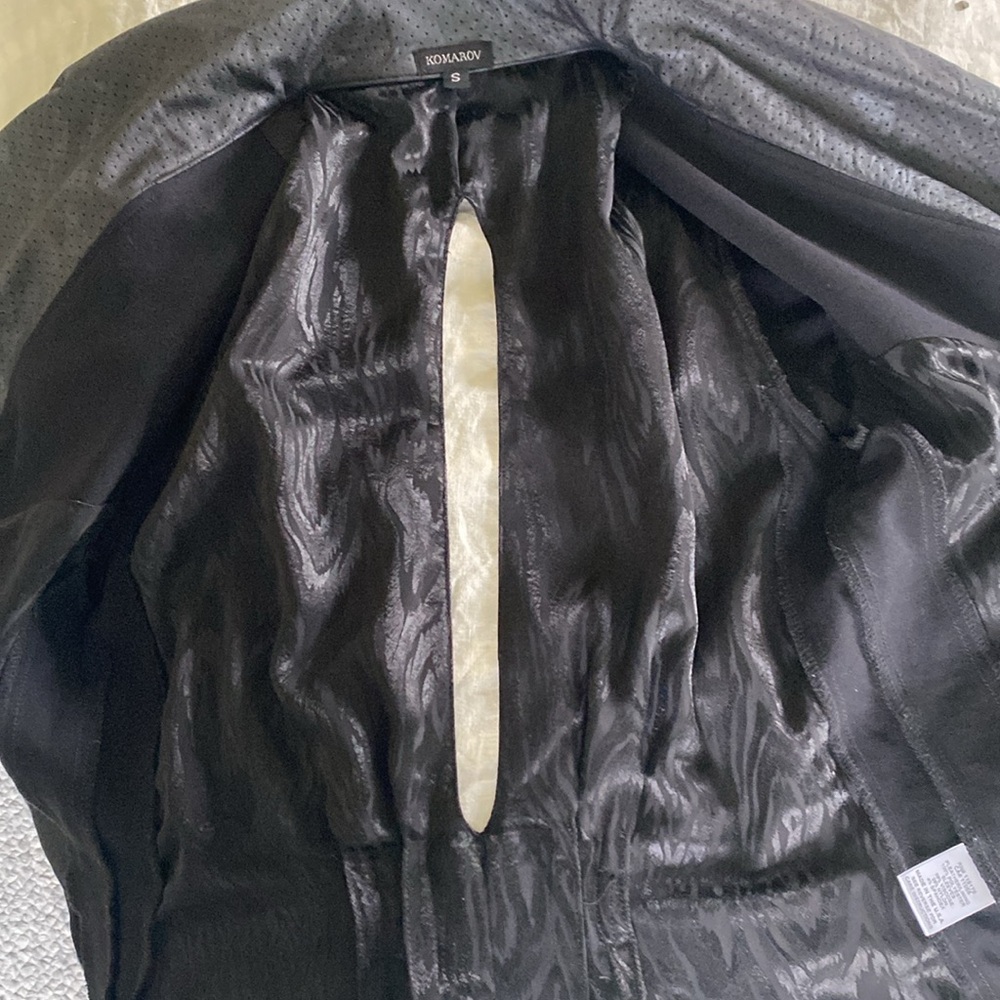 KOMAROV Black / Gray Lightweight Jacket with Back Slit Sz S - Picture 10 of 13